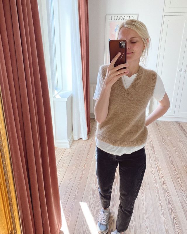 Stockholm slipover v-neck oppskrift