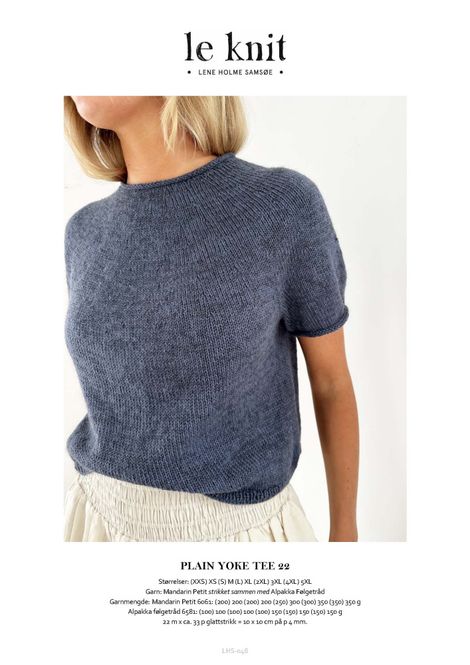Hovedbilde Plain Yoke Tee 22 oppskrift