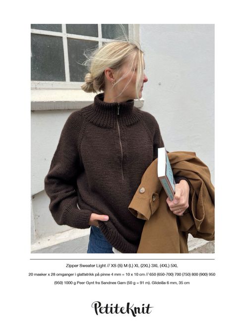 Hovedbilde Zipper sweater light oppskrift